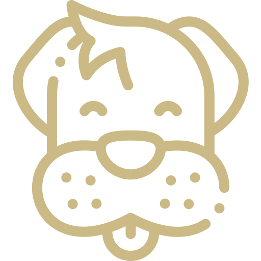 cute dog face icon